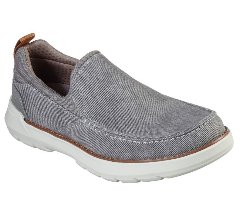 Skechers Relaxed Fit: Doveno - Hangout - Mens Slip On Shoes Grey [AU-LA9857]